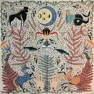 COPY - Bimba Y Lola Spanish Botanical Scarf Anthropologie